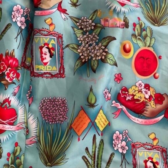 NEW Womens Size L Beautiful Boutique Skirt Gorgeous colors Very Ann 85% polyeste - Picture 5 of 5